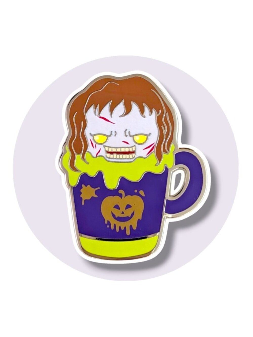 The Exorcist Horror Enamel Pin: Regan Latte